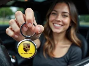 Porsche Porte-clés Gravés Logo Premium Unique Max